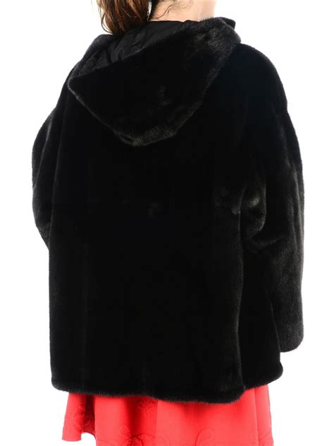 prada fur coat black|Prada fur coat men.